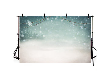 Lighgt Blue Snowflake Christmas Backdrop IBD-246958